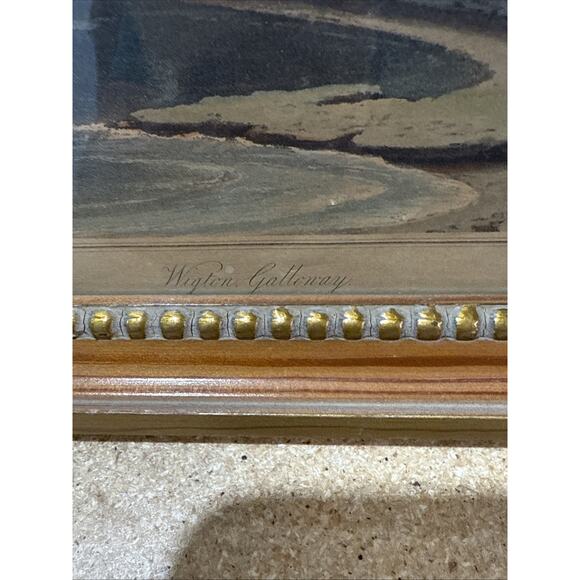 Pair Antique Hand-Colored Engravings Clovelly & Wigton Galloway Framed 12.5x9.5 - Picture 8 of 12